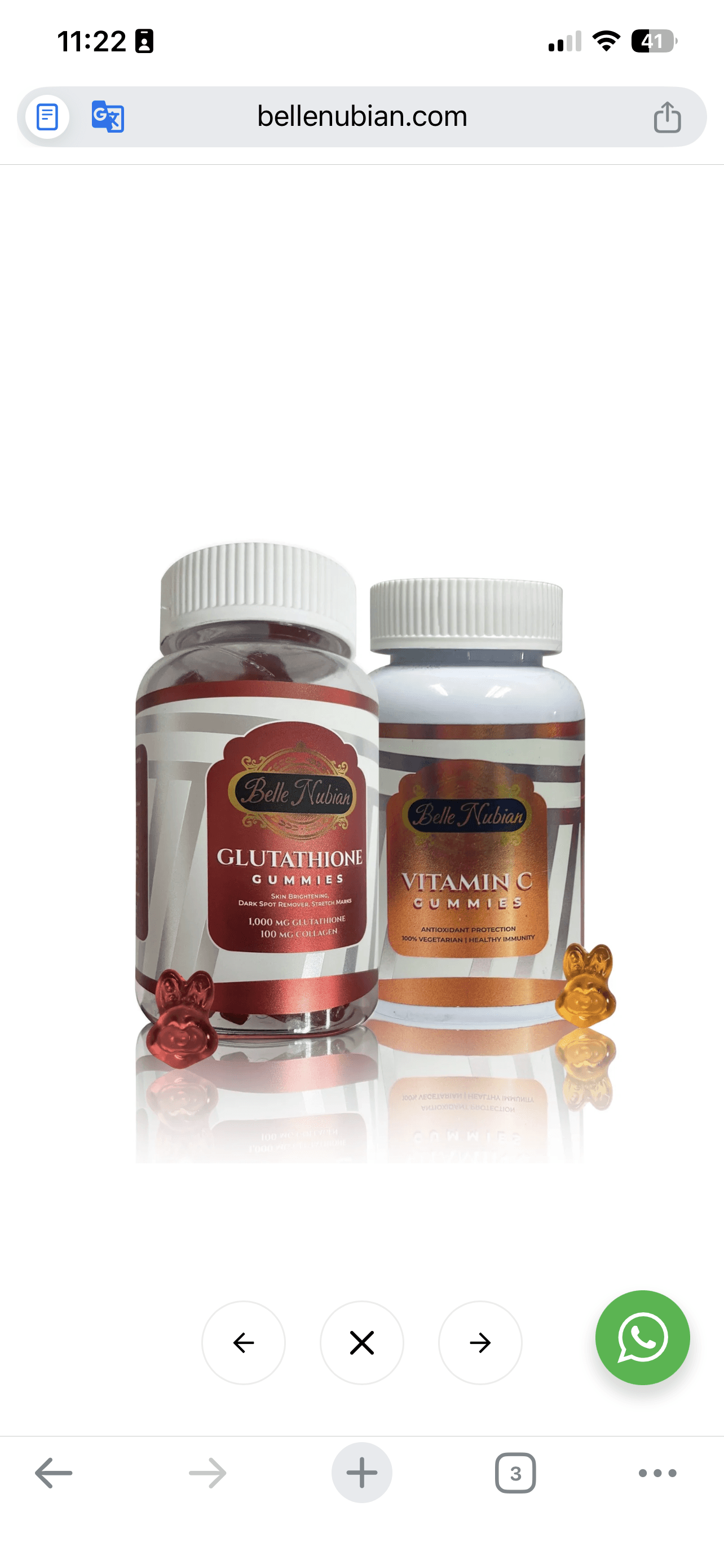 Coffret de gommes éclaircissantes au glutathion (Pour tous types de peau